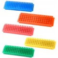 Bio Plas 0061 Microcentrifuge Tube Rack, 80 Wells, Assorted Colours, (Pack of 5)-