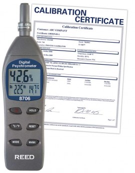 REED 8706 Digital Psychrometer / Thermo-Hygrometer, Wet Bulb, Dew Point, Temperature, Humidity,-