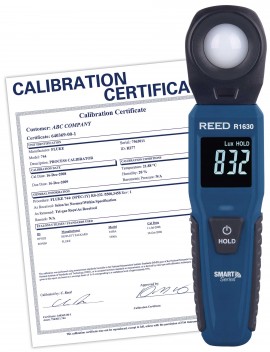 REED R1630-NIST Light Meter, Bluetooth Smart Series,-
