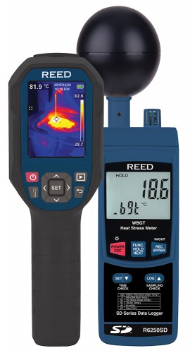 REED R2160-KIT2 Thermal Imaging Camera and Heat Stress Meter Kit-