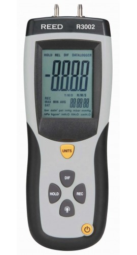 REED R3002 Digital Differential Pressure Manometer (5psi)-