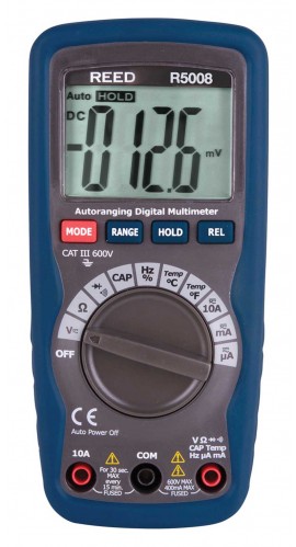 REED R5008 Compact Digital Multimeter with Temperature-