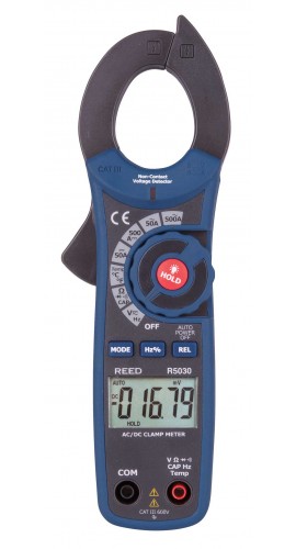 REED R5030 500A True RMS AC/DC Clamp Meter with NCV-