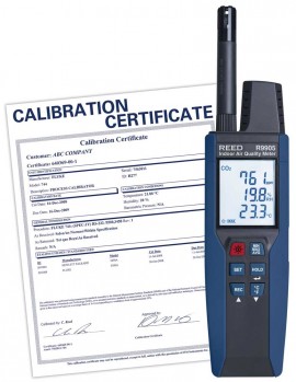 REED R9905-NIST Data Logging Indoor Air Quality Meter,-