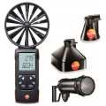 Testo 417 Digital Vane Anemometer Kit with measurement funnels and flow straightener, 59.1 to 3937 fpm, 0.1 to 118 CFM-