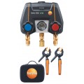 Testo 550i Smart Digital Manifold Kit with wireless temperature probes, -14 to 870 psi-