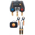 Testo 550i Smart Digital Manifold Kit with wireless temperature probes and thermo-hygrometers, -14 to 870 psi-
